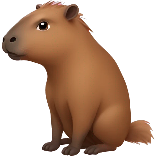 Bella had us holding a capybara emoji