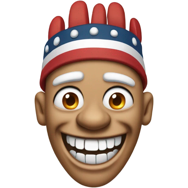 Chief wahoo laughing emoji