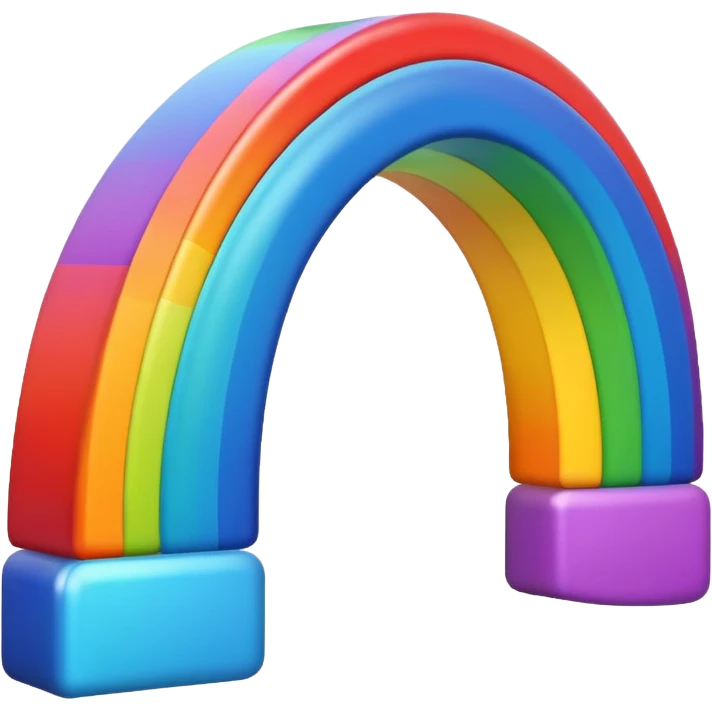 A rainbow swas emoji