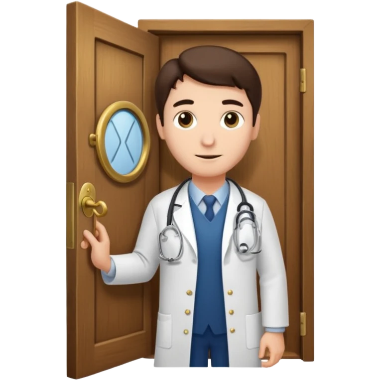 doctor opening a door emoji