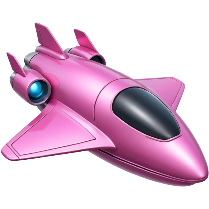 Pink spaceship emoji