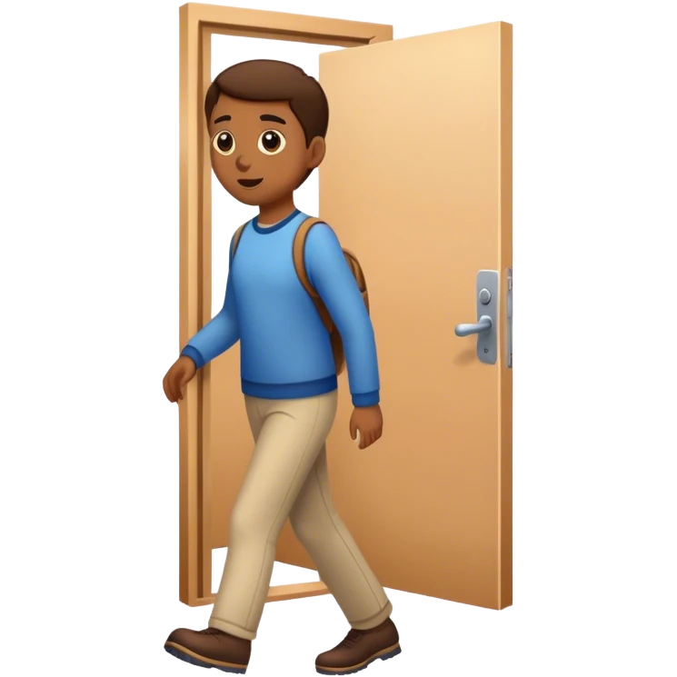 Walking out the door emoji