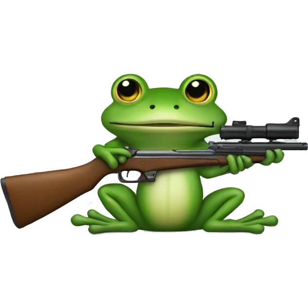frog with a gun emoji