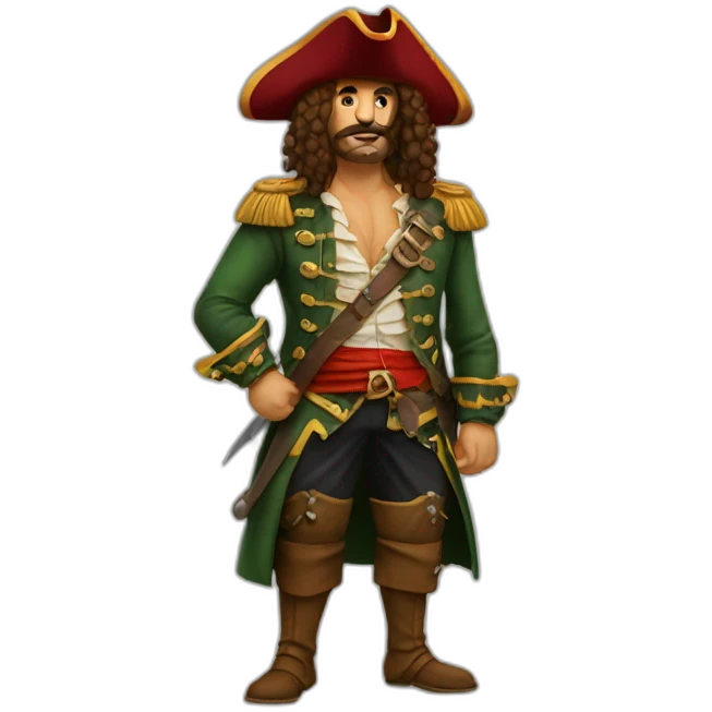 León con ropa pirata  emoji