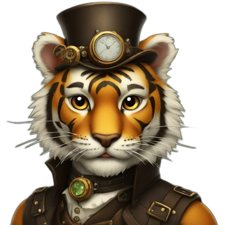 steampunk Tiger  emoji