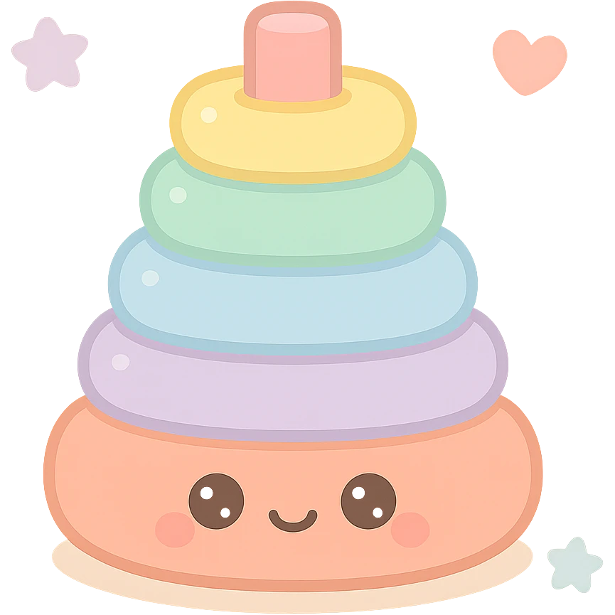 stacking rings baby toy vibrant colors classic design safe for infants emoji