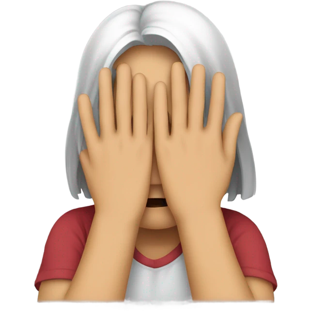covers his face with his hands but peeks through his fingers emoji