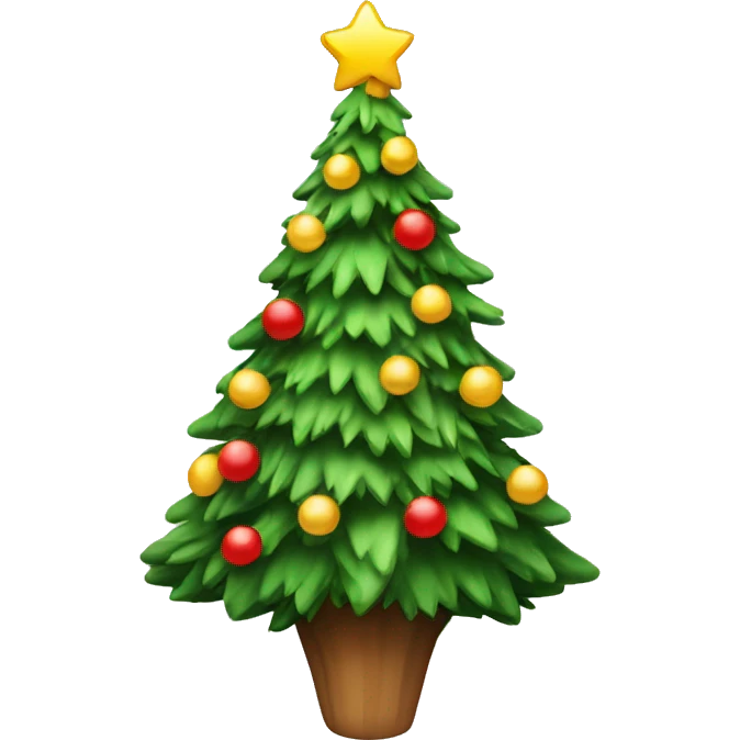 Christmas tree decorated emoji