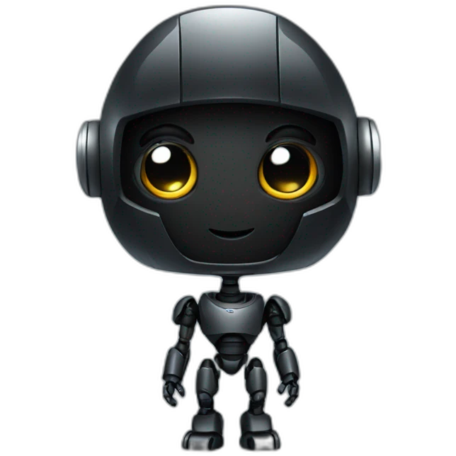 cute black robot emoji