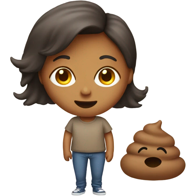 Poop emoji wearing mom shirt  emoji