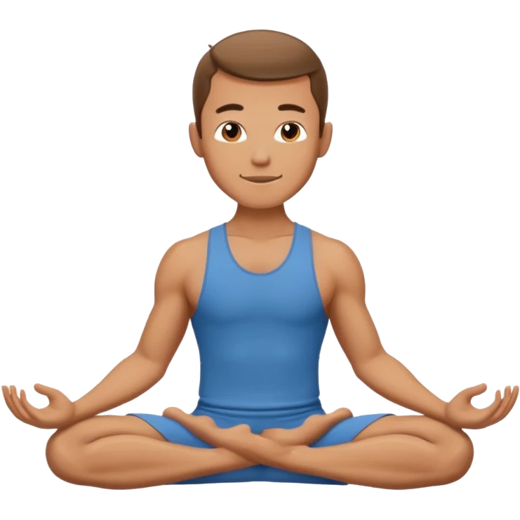 guy working out yoga emoji