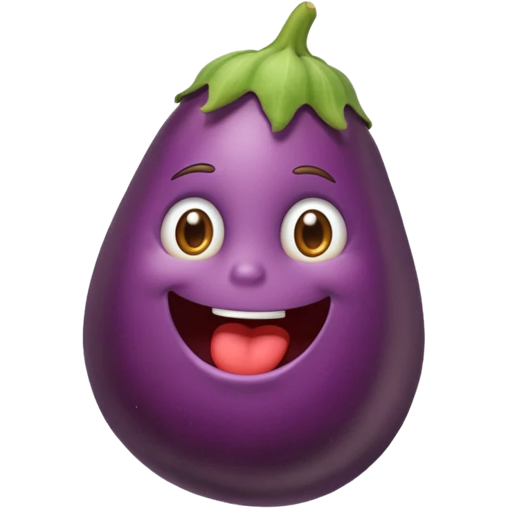 Eating a eggplant emoji