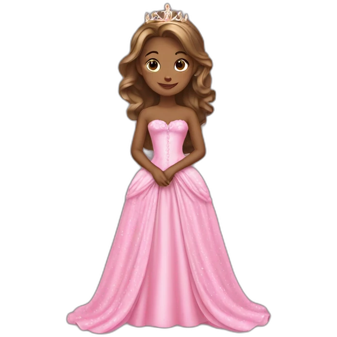 Princesse avec robe rose emoji
