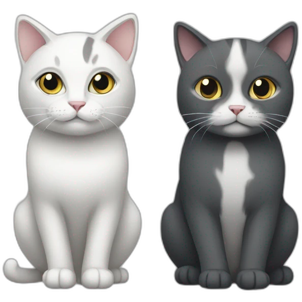 bibble and a dark grey and white cat emoji
