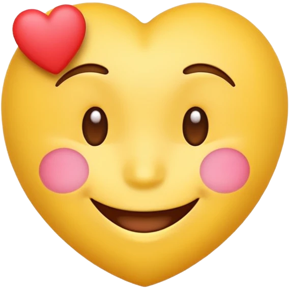thank you emoji, smiling face with rosy cheeks, small heart, cheerful emoji