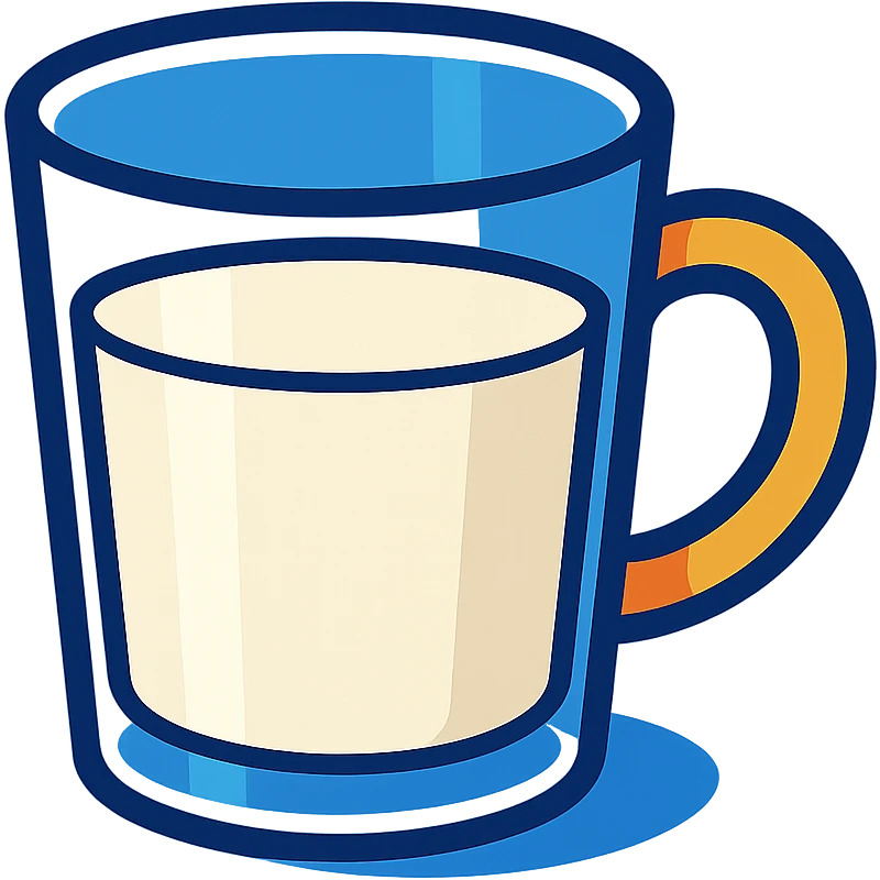 a cup of milk emoji