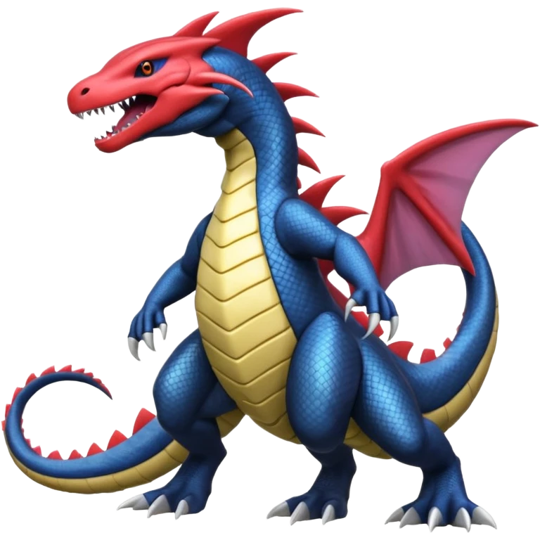 Salandit-Milotic-Garchomp-Drudigon-Fakémon-hybrid-creature (full body)  emoji