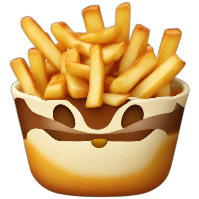 poutine sur un ours emoji