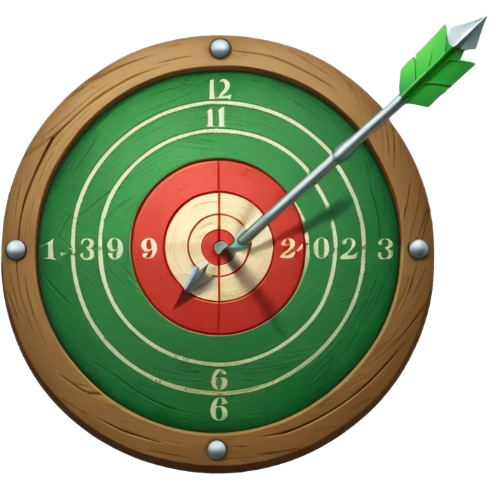 A target with an arrow in the center emoji