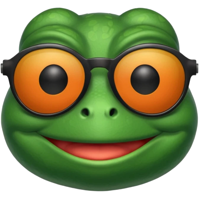pepe frog with sun glasses emoji