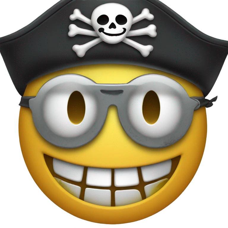 Pirate smiley face  emoji