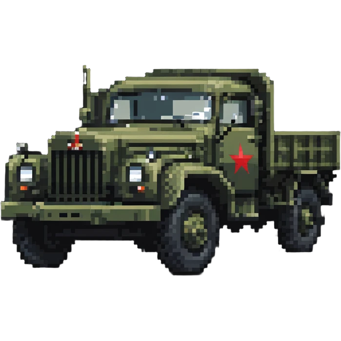 ZIL 130 truck, vintage Russian military truck emoji