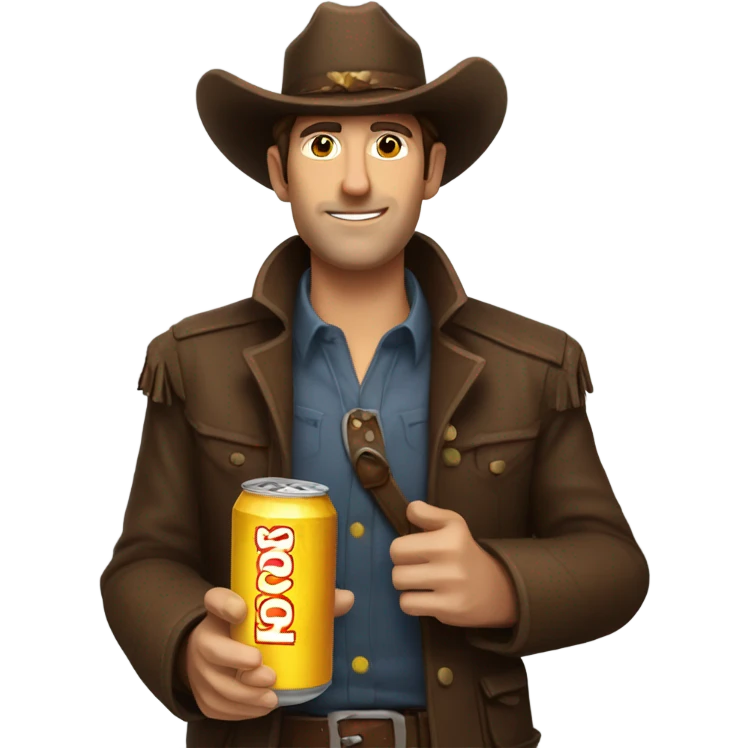 Man with brown hair selling a pack of high noons emoji