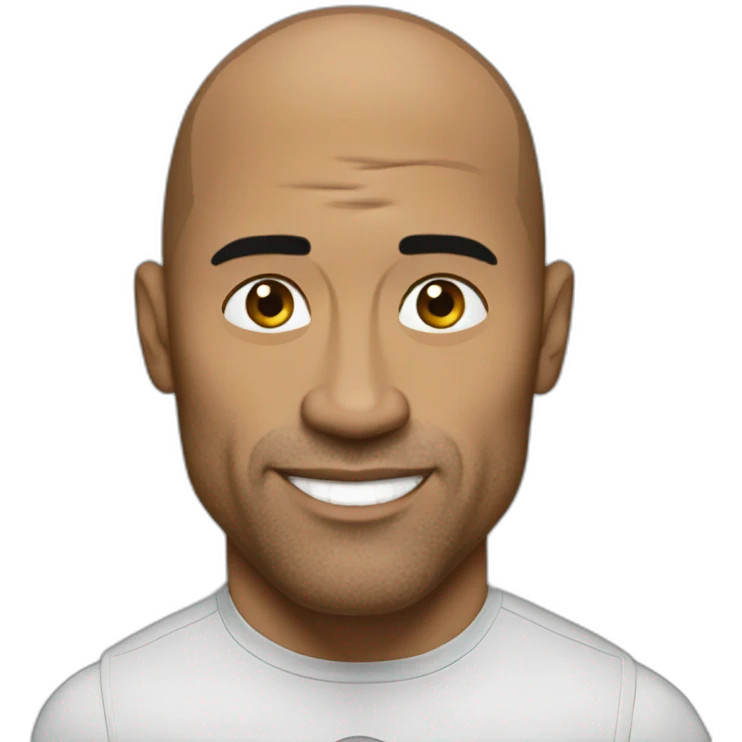 the rock working on apple macbook laptop emoji