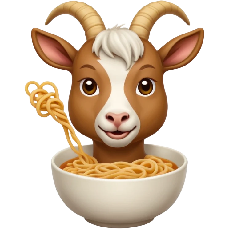 goat eating noodle emoji
