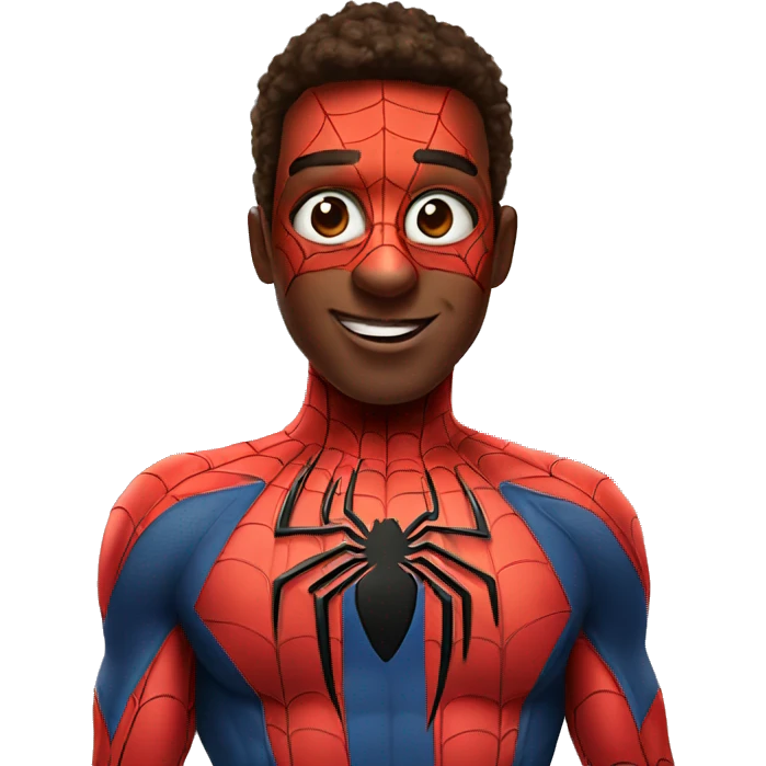 Spiderman with heart eyes emoji