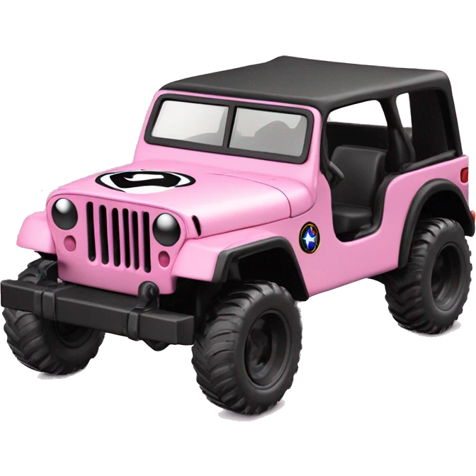 Evil Batgirl 1942 Willy’s light pink army jeep hot wheels  emoji