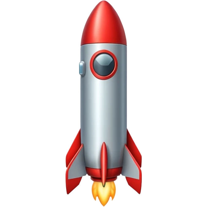red rocket emoji
