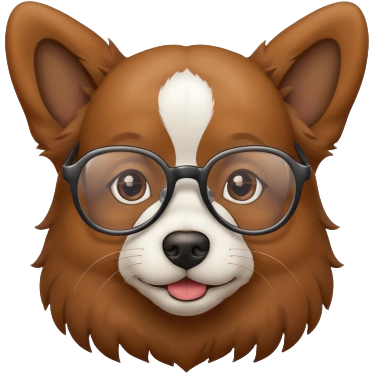 Dog with glasses emoji