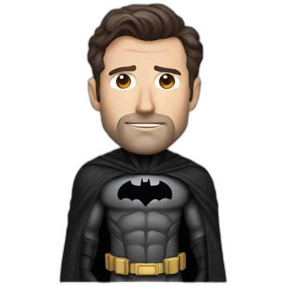 Ben Affleck Batman with cowl emoji