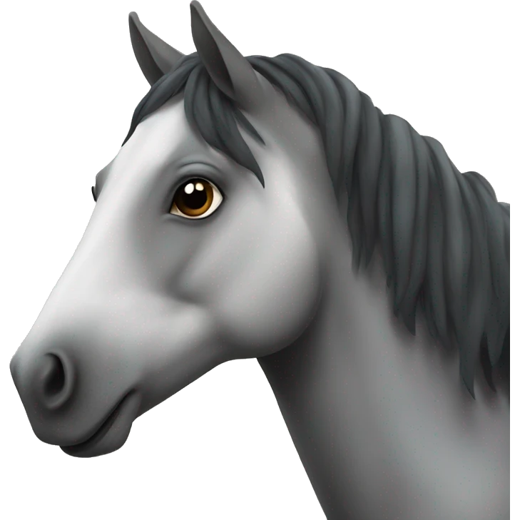horse with white spot on upper lip emoji