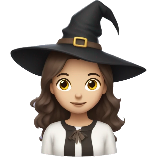 Witch, Brown hair and Little Girl emoji