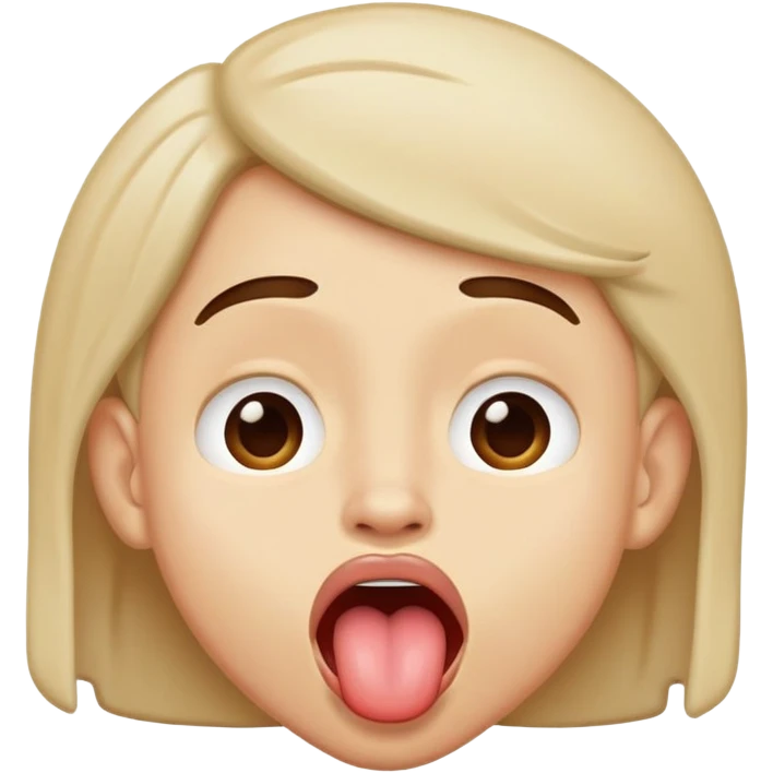 Guy shaking his head with his tounge out  emoji