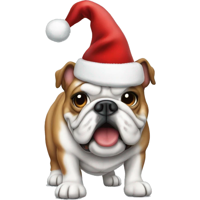 bulldog santa emoji