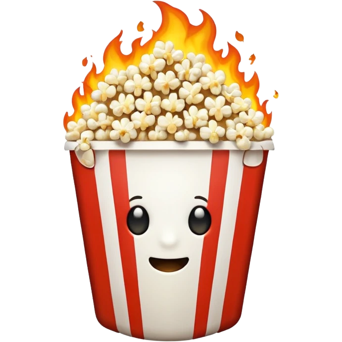 popcorn in fire emoji