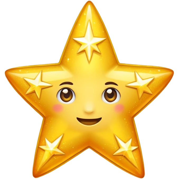 glitter yellow Star fire  emoji