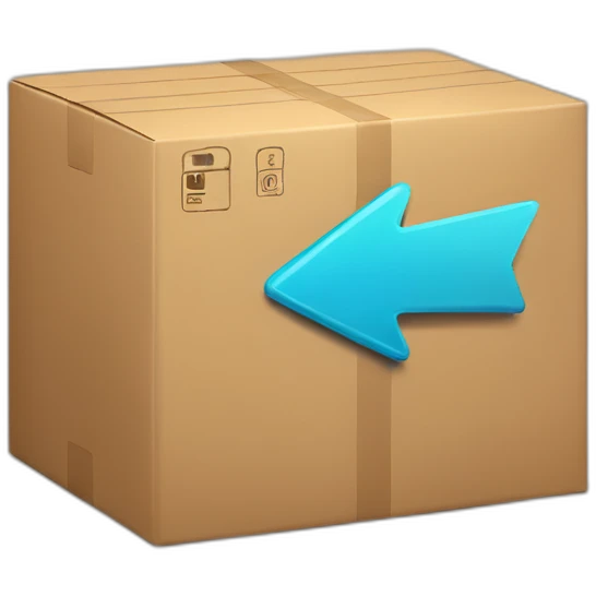 package with arrow on top showing it is shiping or moving emoji