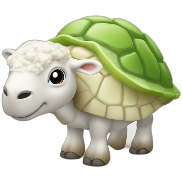 Chèvre sur tortue emoji