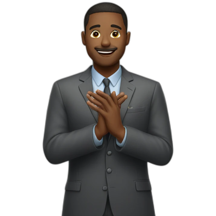 man saying thank you with his hands emoji