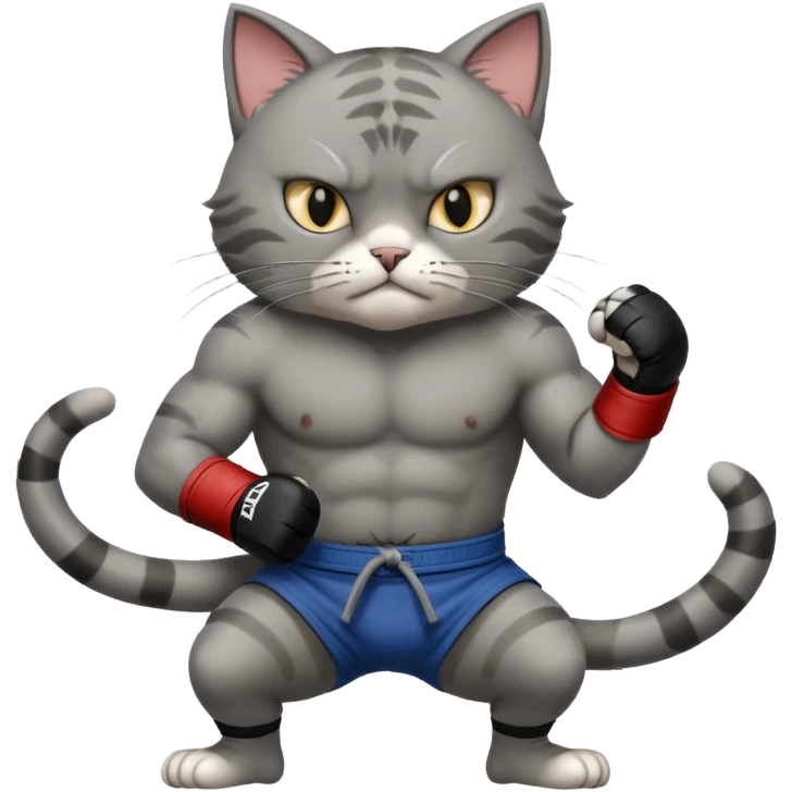 cat doing MMA fighting emoji