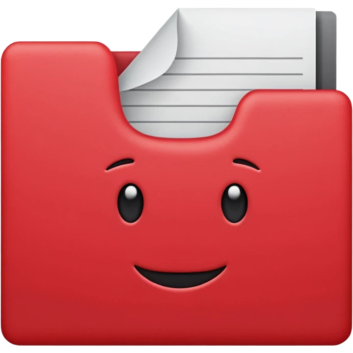 Office red document  emoji