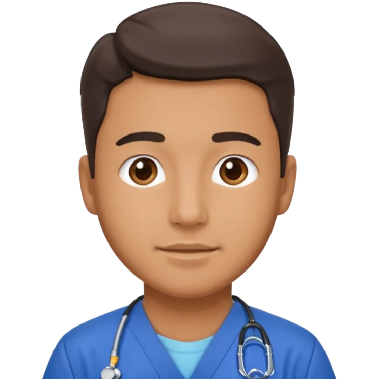 fisioterapia hombre de azul emoji