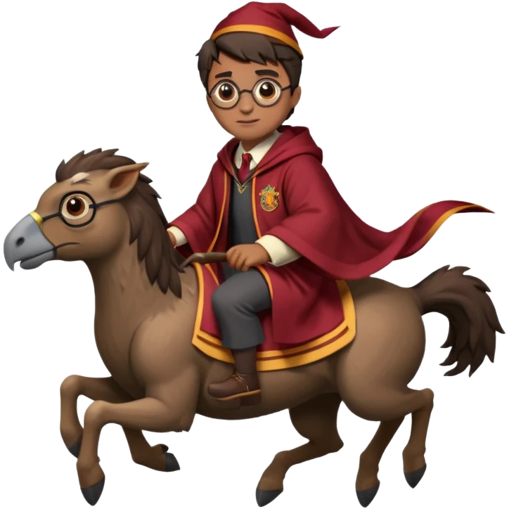 harry potter riding buckbeak emoji
