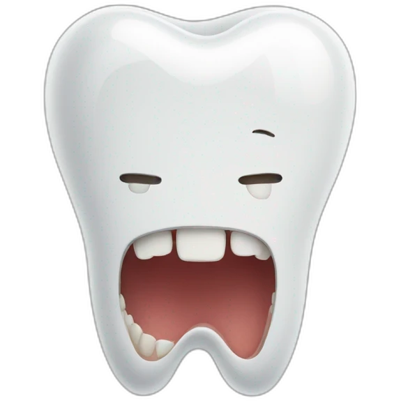 Tooth complaining emoji