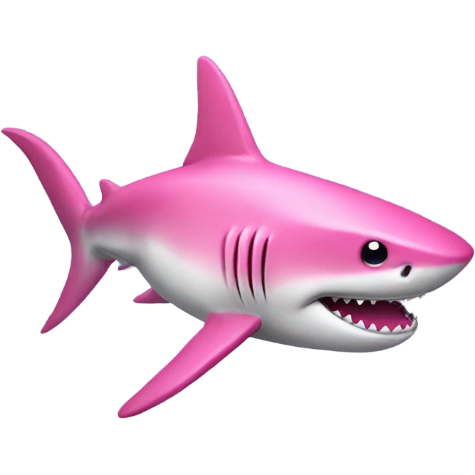Pink shark emoji