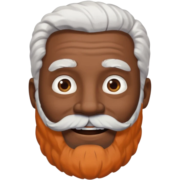 black like very black as a real nigga grandpa with white hear and a big bear wrinkled as fuck emoji
